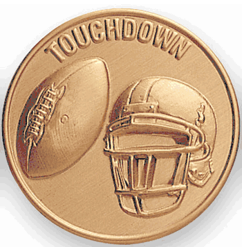 Touchdown Football Litho Medal Insert - Click to enlarge