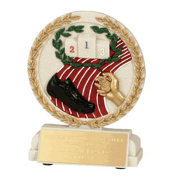 Track Cast Stone Trophy - Click to enlarge