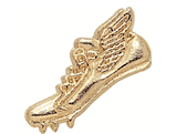 Track Shoe Gold Chenille Lapel Pins