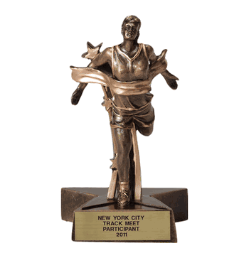 Track - Star Series Resin Trophies (Female Runner) - Click to enlarge
