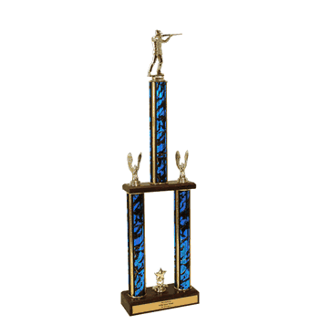 Championship Trap / Skeet Shooting Trophy - Wood Base - Click to enlarge