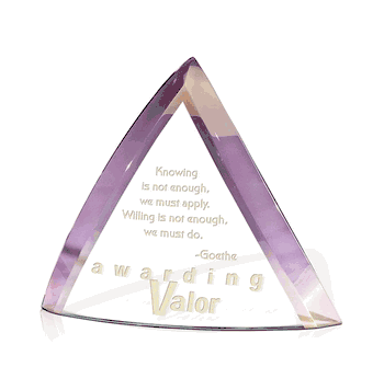 Trident Bent Glass Award - Click to enlarge