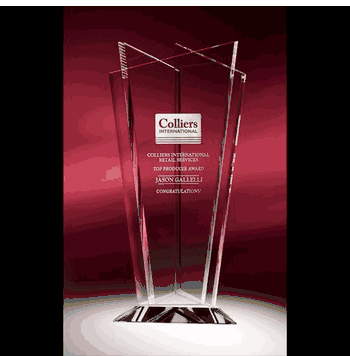 Trio Vase Award - Crystal - Click to enlarge