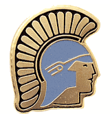 Trojan Lapel Pin with Color Finish
