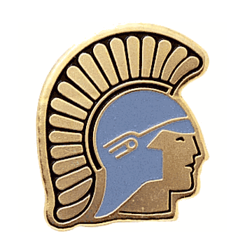 Trojan Lapel Pin with Color Finish - Click to enlarge