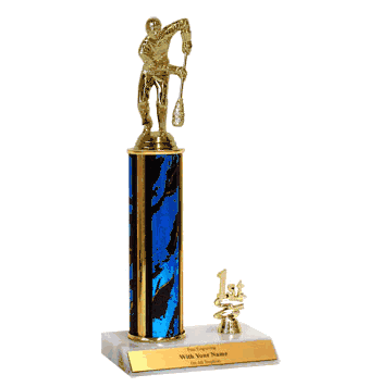 Broomball Trophy with Place Trim (1st, 2nd, or 3rd) - Click to enlarge