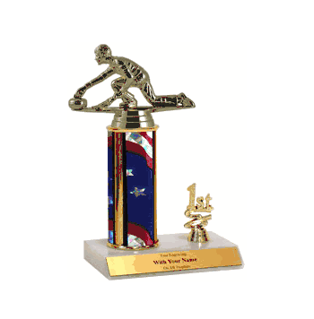 Trophies With Place Trim (1st, 2nd, or 3rd) - Curling - Click to enlarge
