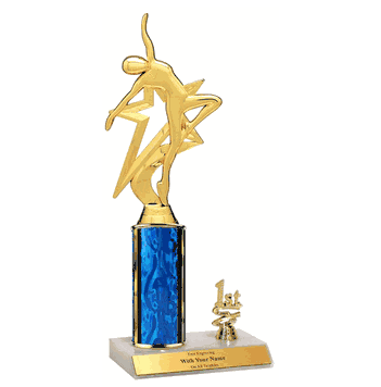 Dance Trophy with Place Trim (1st, 2nd, or 3rd) - Click to enlarge