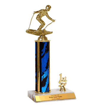 Trophies With Place Trim (1st, 2nd, or 3rd) - Downhill Skiing - Click to enlarge