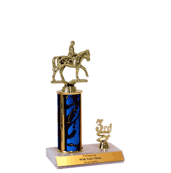 Trophies With Place Trim (1st, 2nd, or 3rd) - Equestrian - Click to enlarge