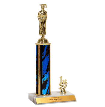 Trophies With Place Trim (1st, 2nd, or 3rd) - Graduate - Click to enlarge