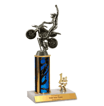 Trophies With Place Trim (1st, 2nd, or 3rd) - Motocross - Click to enlarge