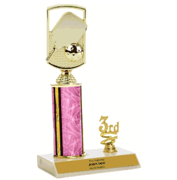Trophies With Place Trim (1st, 2nd, or 3rd) - Pickleball - Click to enlarge