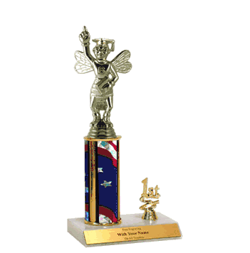 Trophies With Place Trim (1st, 2nd, or 3rd) - Spelling Bee Figure - Click to enlarge