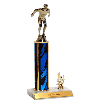 Trophies With Place Trim (1st, 2nd, or 3rd) - Swimming - Click to enlarge