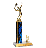 Tennis Trophy with Place Trim (1st, 2nd, or 3rd)
