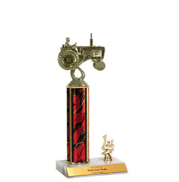 Trophies With Place Trim (1st, 2nd, or 3rd) - Tractor Figure - Click to enlarge