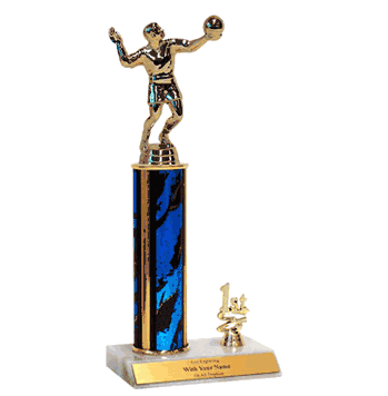 Volleyball Trophy with Place Trim (1st, 2nd, or 3rd) - Click to enlarge