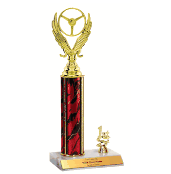 Trophies With Place Trim (1st, 2nd, or 3rd) - Winged Wheel - Click to enlarge
