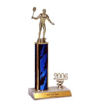 Trophies with Year Indicator - Badminton - Click to enlarge