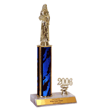 Trophies with Year Indicator - Beauty Queen Figure - Click to enlarge