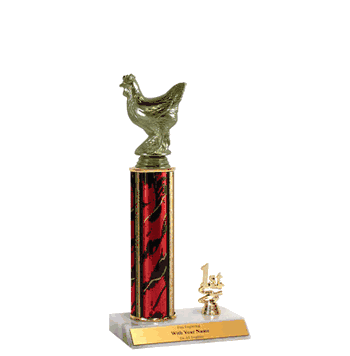 Trophies with Year Indicator - Chicken Figure - Click to enlarge