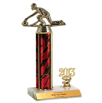 Trophies with Year Indicator - Curling - Click to enlarge