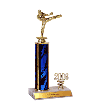 Trophies with Year Indicator - Karate - Click to enlarge