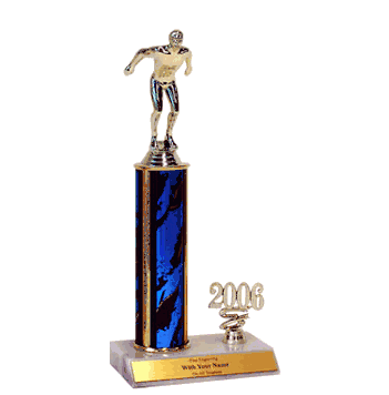 Swimming Trophy with Year Indicator - Click to enlarge