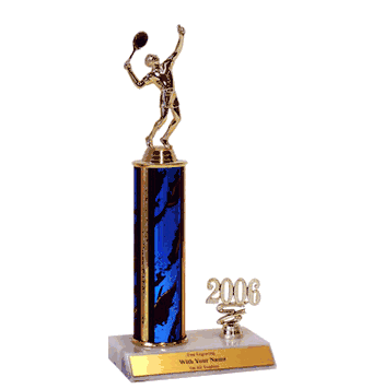 Trophies with Year Indicator - Tennis - Click to enlarge