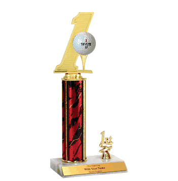 Hole-in-One Trophy with Place Trim (1st, 2nd, or 3rd) - Click to enlarge