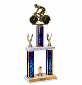 Two-Tier Bicyclist Trophy