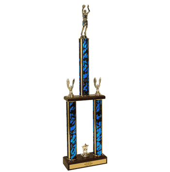 Championship Basketball Trophy - Wood Base - Click to enlarge