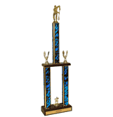 Championship Broomball Trophy - Wood Base