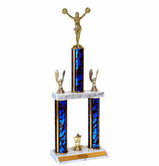 Two-Tier Cheerleading Figure Trophy