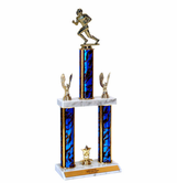 Two-Tier Football Figure Trophy