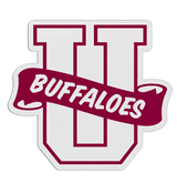 U-Shaped Mascot Badge with Choice of Back