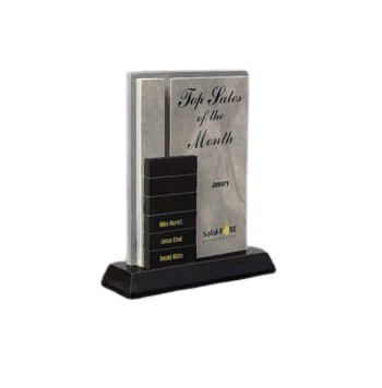 Unique Ebony Base Perpetual Plaque - Click to enlarge