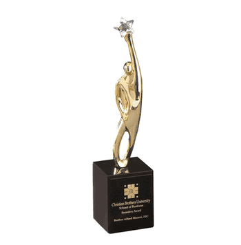 Unique Triumph Star Trophy with Ebony Base - Click to enlarge