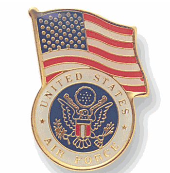 US Air Force Flag Lapel Pins (BR Series) - Click to enlarge