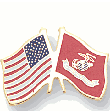 USA & Marine Flag Lapel Pins - Click to enlarge