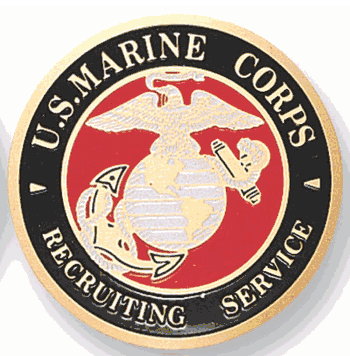 USMC Recruiting Service Medal Insert (Etched) - Click to enlarge