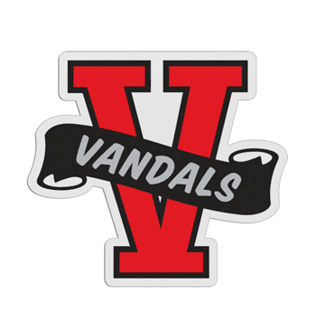 V-Shaped Mascot Badge with Choice of Back - Click to enlarge