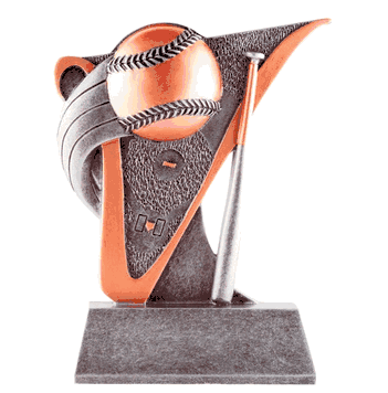 Value Line Baseball & Bat Trophy - Click to enlarge