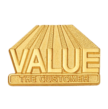 Value The Customer Lapel Pin - Click to enlarge
