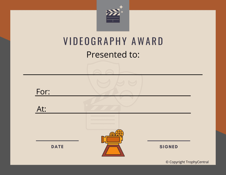 Free Videography Certificate Template TrophyCentral