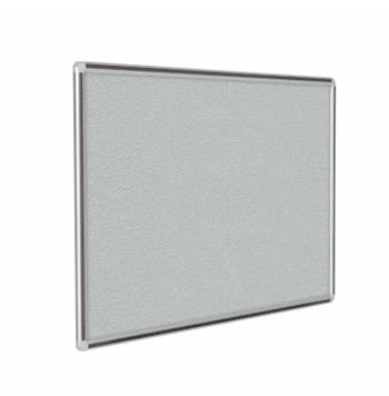 Vinyl Bulletin Board with DecoAurora Aluminum Frame, 4'H x 6'W, Black - Click to enlarge