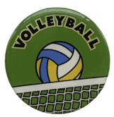 Volleyball Epoxy Decal (2")