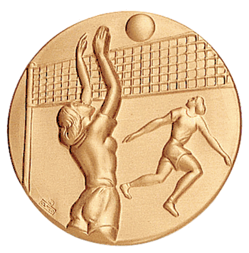 Volleyball (Female) Litho Medal Insert - Click to enlarge