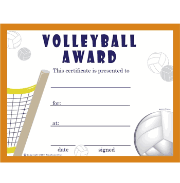 Volleyball Free Template - Click to enlarge